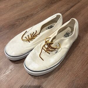 Vans Men's Cream Canvas Shoes 11.5